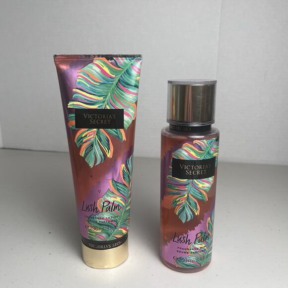 Victoria's Secret LUSH PALM Body Spray Mist & Lotion Lot 8 oz Retired Fragrance - Picture 2 of 8